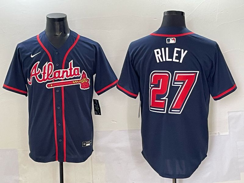 Men Atlanta Braves 27 Riley Drak Blue Nike 2025 MLB Jersey style 01